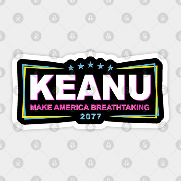 Keanu - 2077 Sticker by Roufxis